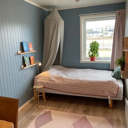 Moderne Hus Med Stor Balkong Og Hage